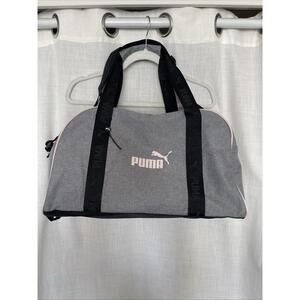 Puma Grey Duffel With Pink And Black Accents